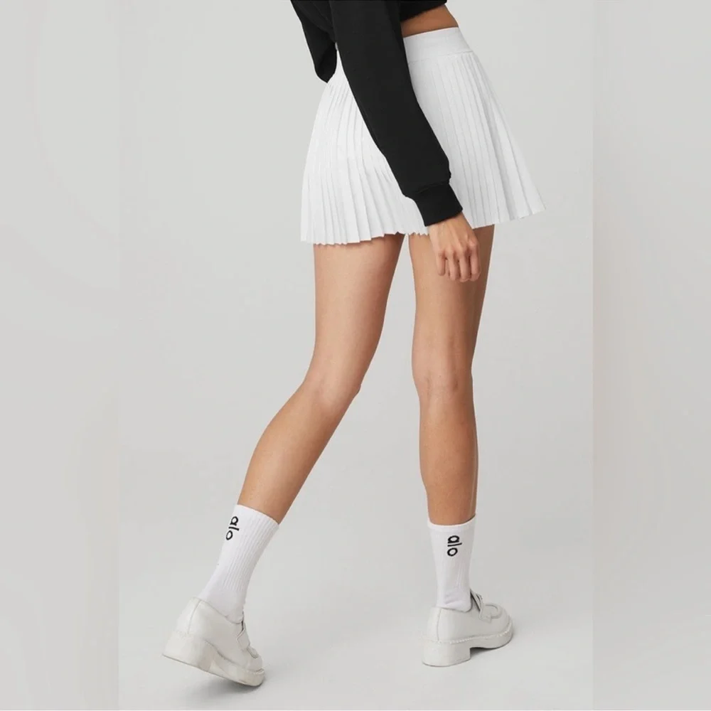 NWOT ALO Aces Tennis Skirt in White Size Small